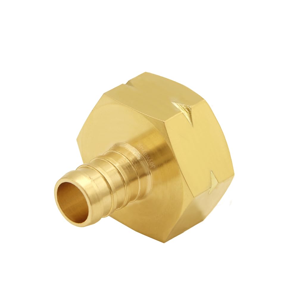 Photo 1 of Joywayus 1/2" PEX x 3/4" Female GHT Hex Brass Garden Water Hose Pipe Connector Fittings for House/Boat/Lawn/Power Wash/Irrigation