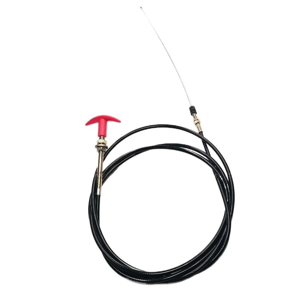 Control-Push Pull Cable de estrangulador 2,5 Metros Perilla Redonda Go-Kart cortacésped Tractor Cable De Acelerador