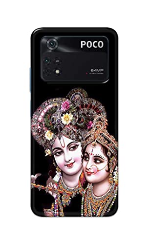 Image of PRINTFIDAA� Printed Hard Back Cover Case for Mi Poco M4 Pro 4G Back Cover (Radha Krishna) -2808