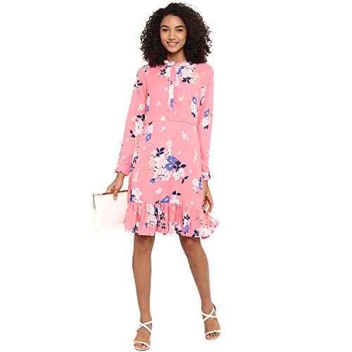 Image of Harpa Mock Neck Floral Dress