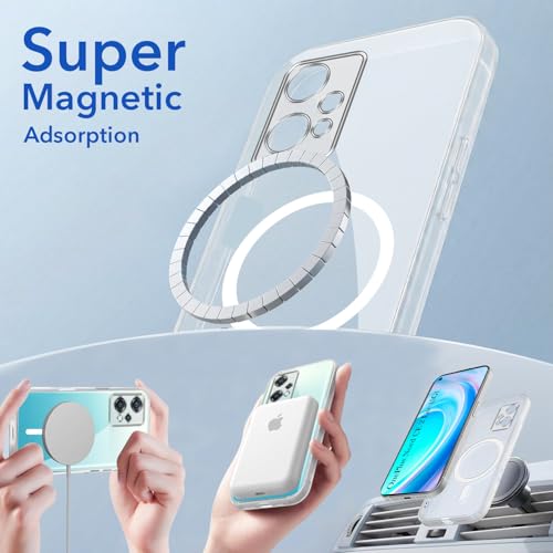 Image of Jkobi Lifetime Anti-Yellow MagSafe Compatible Clear Back Cover Case for OnePlus Nord CE 2 Lite 5G (Sleek Hard Crystal | Shockproof and Camera Protection)
