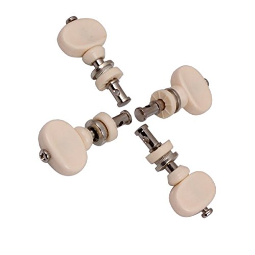4 pièces Blanc cassé Guitare Ukulélé 4 cordes mécaniques d’accordage Machine Head Tuners - Les Beatles, Paul McCartney, John Lennon, RIngo Starr, George Harrison 4 pièces Blanc cassé Guitare Ukulélé 4 cordes mécaniques d'accordage Machine Head Tuners – Image 4