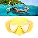 LAVEN Snorkel Diving Mask, 3D Tight Fit Foldable Anti Fog Tempered Glass Swim Goggles for Freediving (Yellow)