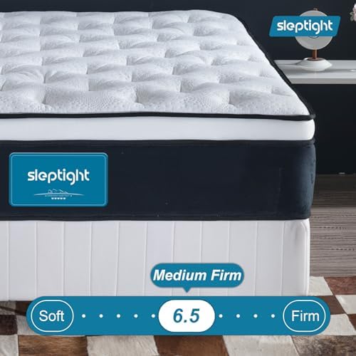 Queen Mattress, 12 Inches Pillow Top Hybrid Queen Mattress in a Bag, Memory Foam Pocket Spring Bed for Medium Firm Support - Thumbnail 4