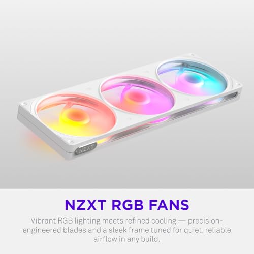 Image of NZXT F360 RGB - 360mm Single-Frame PWM RGB Fan - White