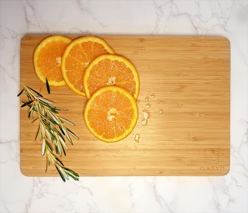 Tabla de Cortar de Bambú para Cocina – Tabla Premium de Madera Natural, Duradera y Ecológica para Cortar Carne, Verduras y Charcutería por OASYH miniatura 2