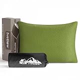 Ivellow Memory Foam Travel Pillow Compressible Camping Pillow for Sleeping Shredded Memory Foam Pillow Compact Firm Supportive Small Pillow for Adults Kids Outdoor Backpacking Hiking Essential Gear-S