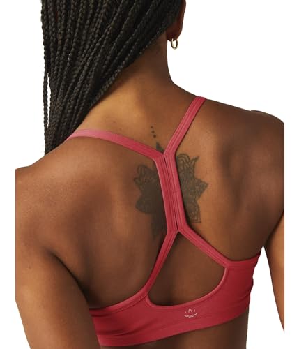 Image of Beyond Yoga Women's Spacedye Slim Racerback Medium Support Bra Coral Glow Heather, Large