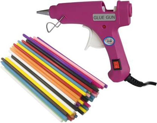 Hot Glue Gun with Glue Sticks | 20W Hot Melt Glue Gun With Anti Drip For Arts And Crafts, DIY Projects |Leak Proof Glue Gun With Strong Gumming Glue Sticks (25 Sticks, Purple)-image-12