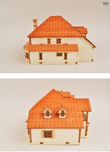 Kit de maquette en bois maison de jardin C YG637 miniature à assembler