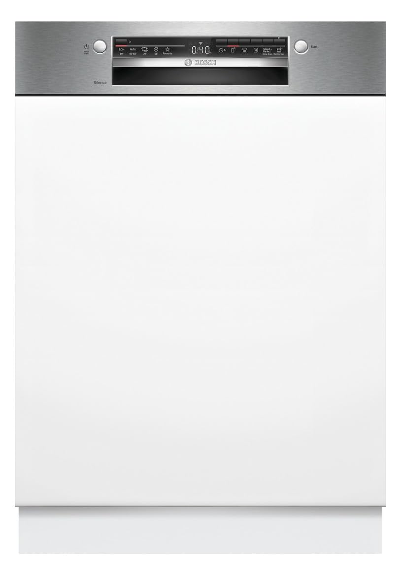 Bosch SMI2HTS02E, Série 2, Lave-​vaisselle 60 cm, Encastrable, Bandeau acier brossé