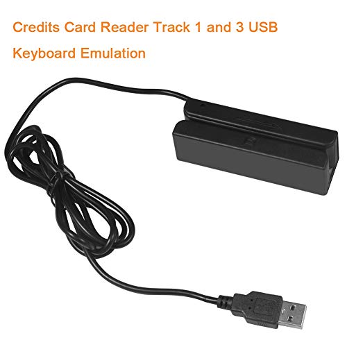 Nikou USB-Kreditkartenleser - 1 Pack 3 Tracks Mini Mag Hi-Co Swiper Kreditkartenleser, Magnetstreifen-Kreditkarten-Swipe-Reader MSR580