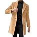 Mantel Herren Casual Slim Fit Wintermantel Lange Stehkragen Windbreaker Trenchcoat Einreiher Übergangsjacke Warme Winterjacke Business Overcoat Outdoorjacke Freizeitjacke Bequeme Strickjacke