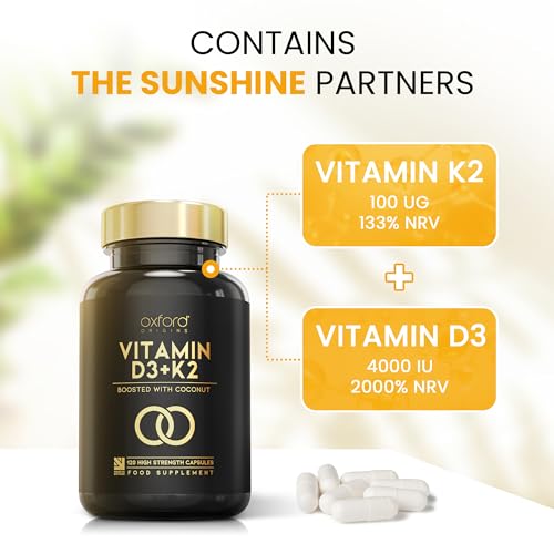 Vitamin D3 K2 Capsules - 4000 IU Vitamin D & 100mcg Vitamin K MK7 - Boosted with Coconut MCTs for Absorption | High Strength Vitamin D and K2 Capsules | UK Made & Vegetarian - Image 6