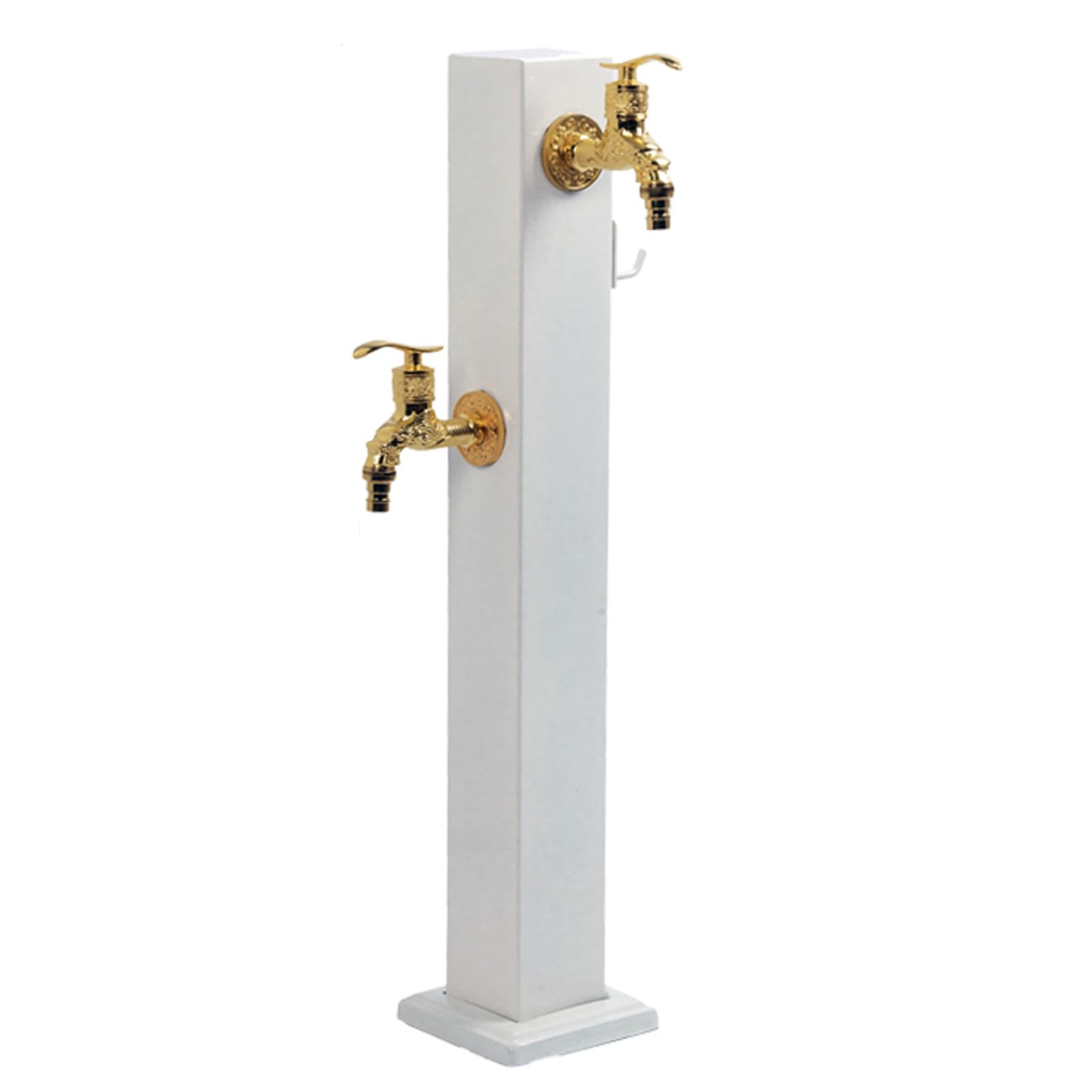 WOTZOV Durable Stainless Steel Outdoor Faucet - 33.5In Antifreeze Garden Hydrant Dispenser, Decorative Water Column For Irrigation & Landscaping，White 65cm/25.6in