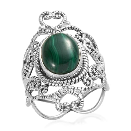 PHNX Vintage Malachite Ring for Women | Sterling Silver 925