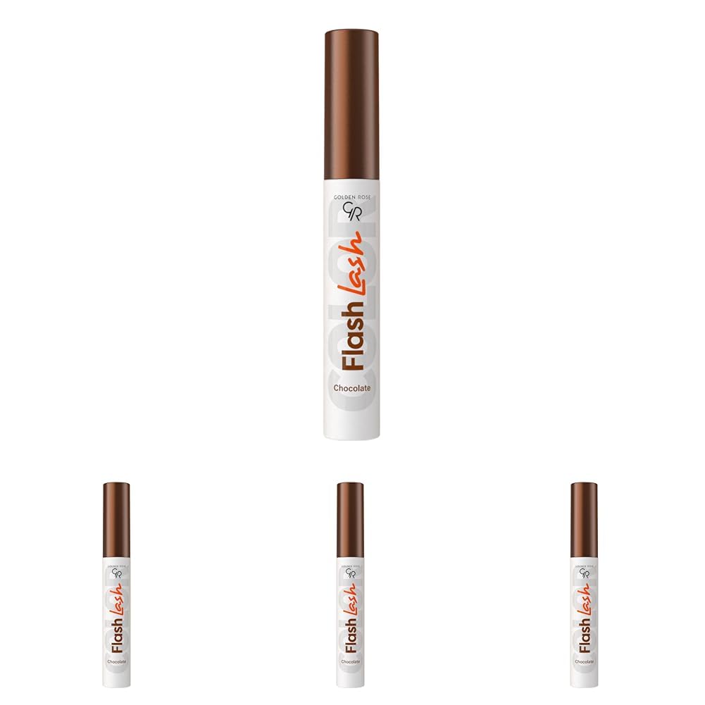 Golden Rose Flash Lash Colored Mascara No: 11 Chocolate - Renkli Maskara (4 paketi)