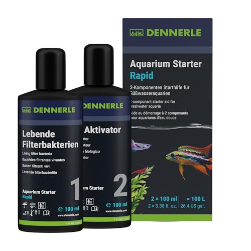 Dennerle 1681 Aquarium Starter Rapid 200 ml, 2-Komponenten Bio-Aktivator für einen schnellen und sicheren Aquarienstart