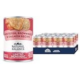 Natural Balance Limited Ingredient Adult Wet Canned Dog Food with Healthy Grains, Whitefish, Brown Rice & Salmon Recipe, 13 Ounce (Pack of 12)