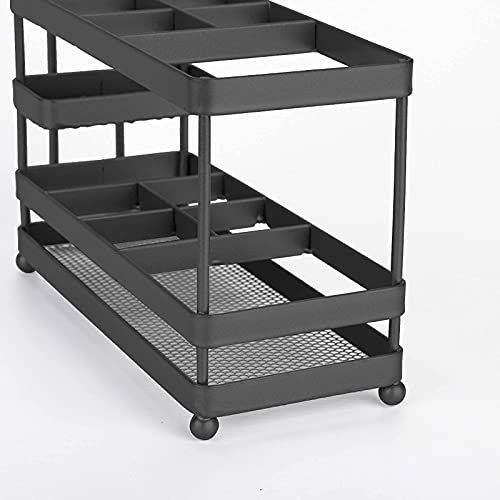 Vanra Metal Toothbrush Holder Stand Bathroom Toothpaste Storage Organizer & Countertop Makeup Organizers (Black) #TOP5