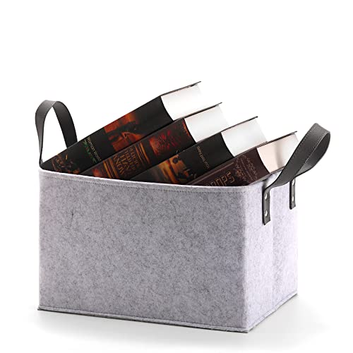 Faltbar Kaminholztasche, praktische Einkaufstasche, Filztasche für Kaminholz Kaminholztasche Filz Shopper Einkaufstasche Filzkorb Zeitungen Kaminholz Filztasche Groß 37 x 27 x 23 cm-6