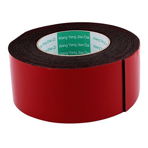 Ruban adhésif double face noir 60mm large mousse forte fixation 5M