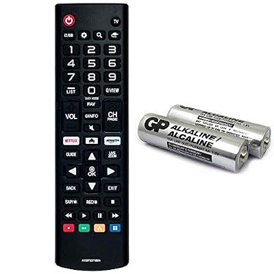 AKB75375604 Replacement TV Remote for LG TV 43UK6300PUE 32LK610BPUA 49UK6300PUE 55UK6300PUE 65UK6300PUE 75UK6570PUB 75SK8070PUA 55SK9000PUA 86UK6570PUB 43UK6250PUB with GP Alkaline 2 pcs Batteries