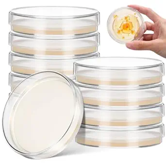 20pcs Petri Dishes with Agar, Lab Sterile Petri Dishes with Lids – 70mm Pre-Poured Nutrient Agar Plates Science Supplies for Lab Analysis Science Experiment, Culture Testing, Student STEM Project