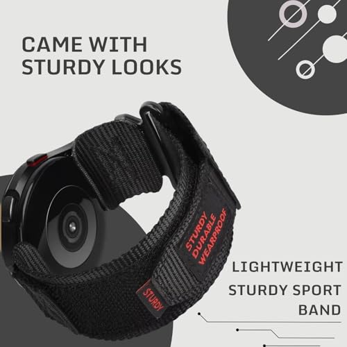 Image of YODI 22mm Strap Band Compatible With Noise Colorfit Halo Plus 1.46 Smartwatch Only, Nylon Sturdy Classic Straps Accessories for Men and Women