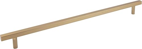 Miniatura 8 de Jeffrey Alexander Manija cuadrada Dominique para electrodomésticos Dominique de centro a centro de 18" de níquel satinado