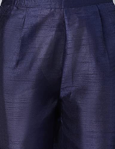 Image of oxolloxo Women Soild Dupion Silk Elasticated Pant