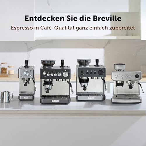 Breville Barista Max Siebträgermaschine | Espressomaschine/Kaffeemaschine mit integriertem Mahlwerk...