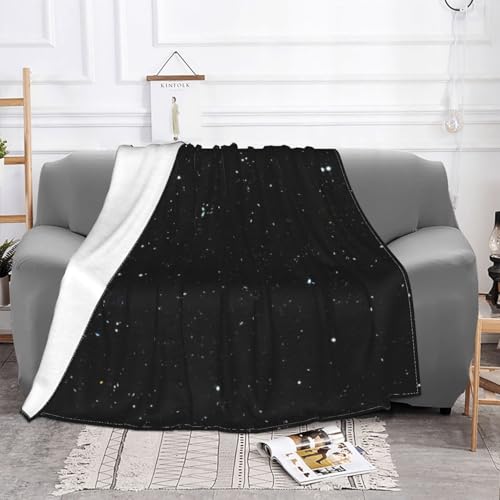 Couverture douce flanelle noire design chic à paillettes pour lit