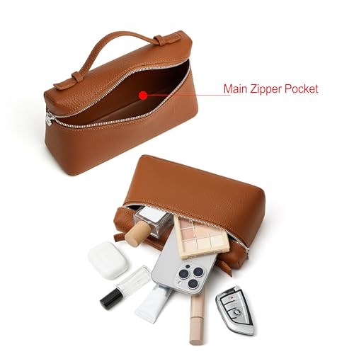 Image of DORIS&JACKY Small Leather Crossbody Bag for Women Designer Mini Top Handle Clutch Phone Bag with Adjustable Shoulder Strap
