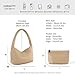 LIKEBAG Woven Handbag for Woman Vegan Leather Shoulder bag and Purse Small Fashion Shopper Totes Ladies Underarm Bags (Apricot)