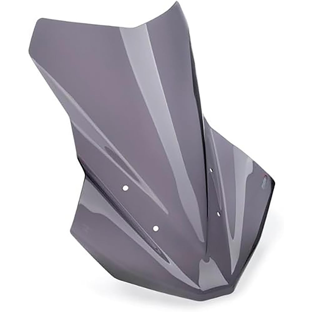 Puig 21840F Touring Plus extra tall aerodynamic windscreen in high-impact acrylic with rounded profile that maximizes protection and riding comfort, Dark Smoke