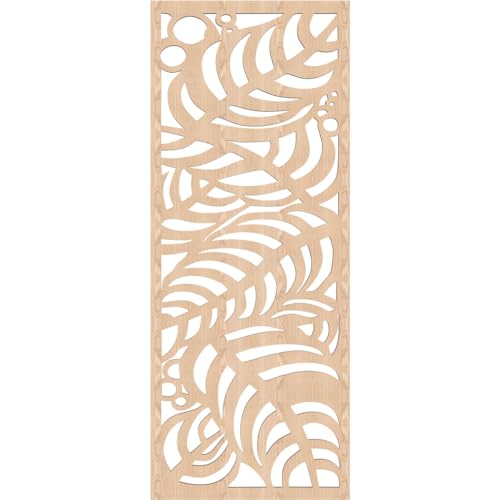 Image of 17 3 /8 inchW x 44 3 /8 inchH x 3 /8 inchT Mills Decorative Fretwork Wood Wall Panels, Red Oak