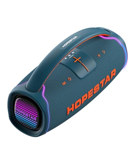 WorryFree-Gadgets-Hopestar-Series-300W-Portable-Speaker-with-Handle-Microphone-Blue