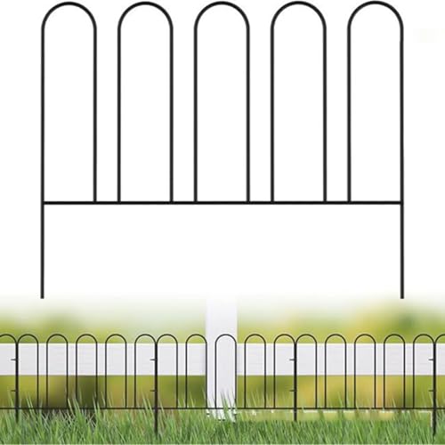 Petite bordure de clôture de jardin décorative en métal noir avec assemblage rapide sans outil