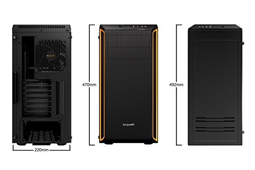 Be Quiet! Pure Base 600 Window Orange, Bgw20, Mid-Tower Atx, 2 Pre-Installed Fans, Tempered Glass Window #TOP3