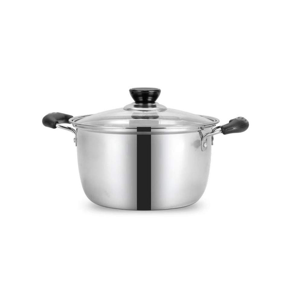 Pot en acier inoxydable 2.4L faitout double fond ustensiles de cuisine