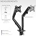 VIVO Aluminum Articulating Dual Monitor Arm for 13 to 30 inch Screens, Desk Mount Tension Spring Monitor Stand for 2 Screens, Black, STAND-V102O