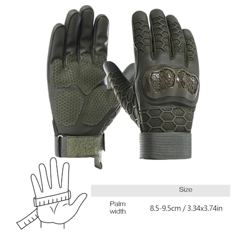 Gants de moto d'hiver de route tout usage vert et noir pour la course