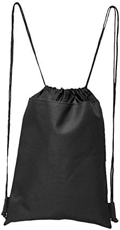 plain black drawstring bolsa