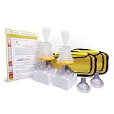 LifeVac Yellow Travel Kit 2 Pack - Portable Suction Rescue Device, First Aid Kit for Kids and Adults, Portable Airway Suction Device for Children and Adults
