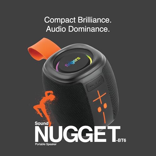 Image of FINGERS SoundNugget-BT6 Portable Speaker (RGB, BT, FM, MicroSD, USB, IPX4)