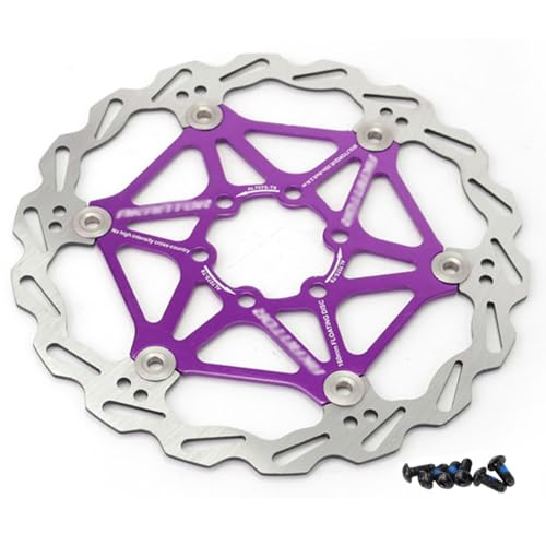 �o�C�N �t���[�e�B���O �f�B�X�N �u���[�L ���[�^�[ 160mm 180mm 203mm 6 �{���g �u���[�L �f�B�X�N ���͂ȔM���U(Purple,160mm)