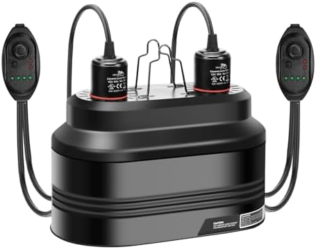 REPTI ZOO Dual Reptile Light Fixture with Dimming — main product photo from Amazon listing (ASIN B0CQN78R6B)