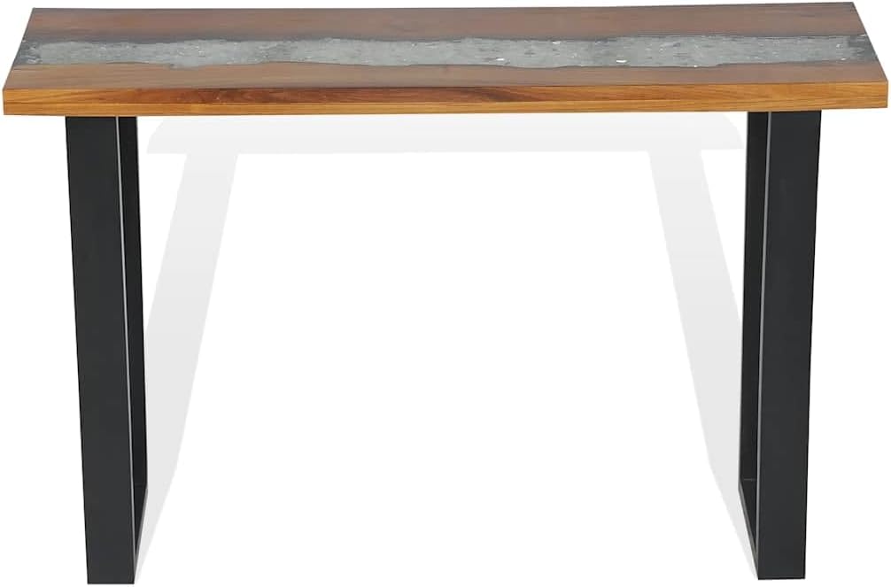 vidaXL Console Table Side Table Industrial End Accent Table for Small Space Living Room Bedroom Balcony End Home Indoor Furniture Teak
