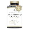 MULTI COLLAGENE Idrolizzato 1650mg. Peptidi di Collagene Marino e Bovino Tipo 1, 2, 3, 5, 10. Collagene Integratore per Articulazioni, Pelle e Ossa + Vitamina C. 180 Capsule. N2 Natural Nutrition